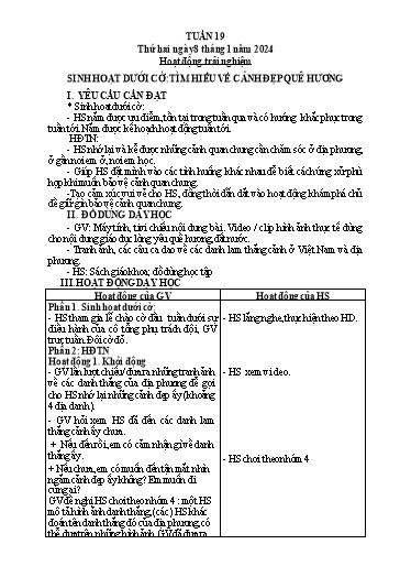 Kế hoạch bài dạy Tiếng Việt + Toán 3 (Kết nối tri thức) - Tuần 19 - Năm học 2023-2024 - Hà Thị Hiên