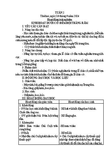 Kế hoạch bài dạy Tiếng Việt + Toán 3 (Kết nối tri thức) - Tuần 2 - Năm học 2024-2025 - Hoàng Thị Như Uyên