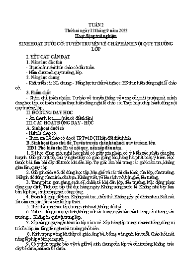 Kế hoạch bài dạy Tiếng Việt + Toán 3 (Kết nối tri thức) - Tuần 2 - Năm học 2022-2023 - Hà Thị Hiên