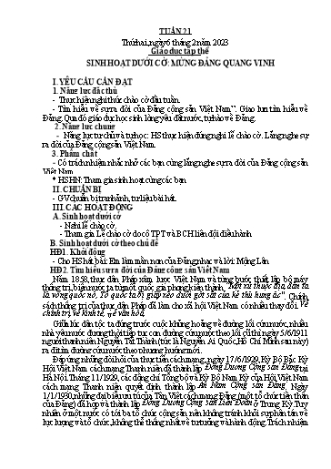 Kế hoạch bài dạy Tiếng Việt + Toán 3 (Kết nối tri thức) - Tuần 21 - Năm học 2022-2023 - Hoàng Thị Như Uyên