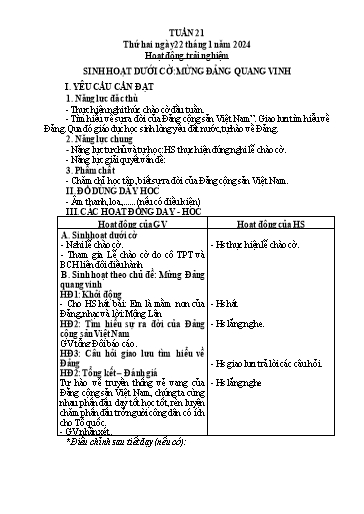 Kế hoạch bài dạy Tiếng Việt + Toán 3 (Kết nối tri thức) - Tuần 21 - Năm học 2023-2024 - Hoàng Thị Như Uyên