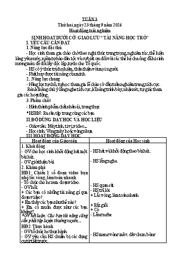 Kế hoạch bài dạy Tiếng Việt + Toán 3 (Kết nối tri thức) - Tuần 3 - Năm học 2024-2025 - Hoàng Thị Như Uyên
