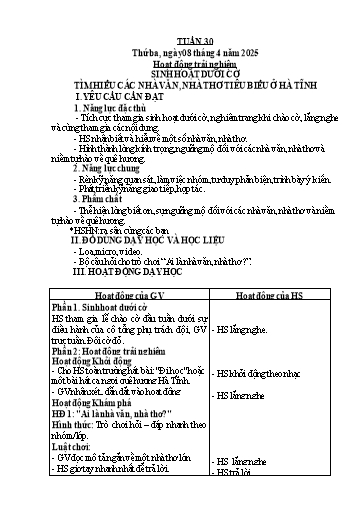 Kế hoạch bài dạy Tiếng Việt + Toán 3 (Kết nối tri thức) - Tuần 30 - Năm học 2024-2025 - Hoàng Thị Như Uyên