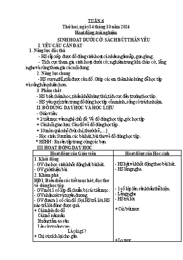 Kế hoạch bài dạy Tiếng Việt + Toán 3 (Kết nối tri thức) - Tuần 6 - Năm học 2024-2025 - Hoàng Thị Như Uyên