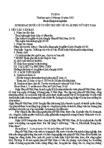 Kế hoạch bài dạy Tiếng Việt + Toán 3 (Kết nối tri thức) - Tuần 6 - Năm học 2022-2023 - Hà Thị Hiên