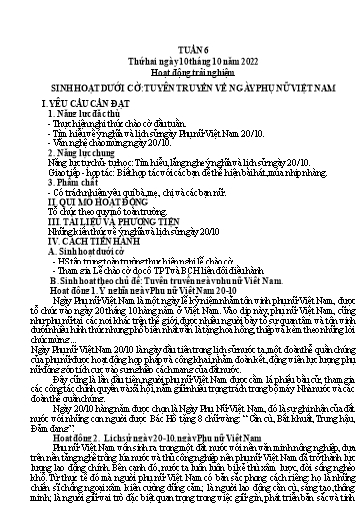 Kế hoạch bài dạy Tiếng Việt + Toán 3 (Kết nối tri thức) - Tuần 6 - Năm học 2022-2023 - Hoàng Thị Như Uyên