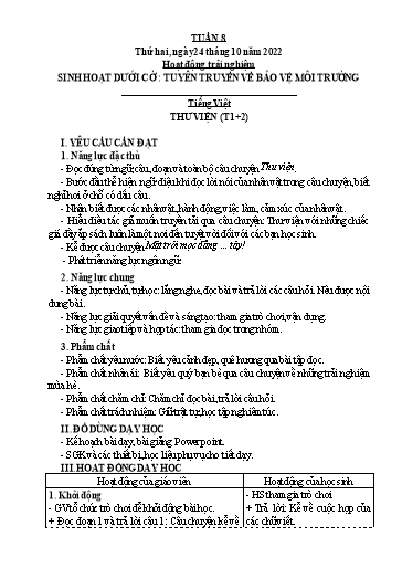 Kế hoạch bài dạy Tiếng Việt + Toán 3 (Kết nối tri thức) - Tuần 8 - Năm học 2022-2023 - Hoàng Thị Như Uyên