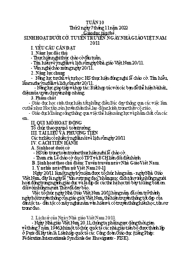 Kế hoạch bài dạy Tiếng Việt + Toán 4 - Tuần 10 - Năm học 2022-2023 - Phan Đình Khôi