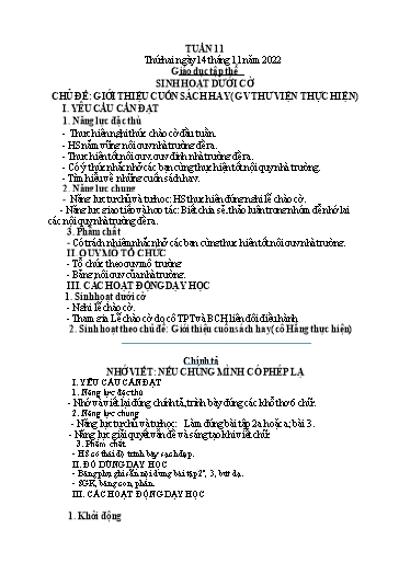 Kế hoạch bài dạy Tiếng Việt + Toán 4 - Tuần 11 - Năm học 2022-2023 - Phan Đình Khôi