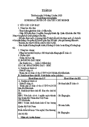 Kế hoạch bài dạy Tiếng Việt + Toán 4 - Tuần 16 - Năm học 2023-2024 - Phạm Thị Hương Giang