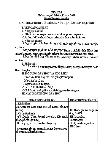 Kế hoạch bài dạy Tiếng Việt + Toán 4 - Tuần 16 - Năm học 2024-2025 - Phạm Thị Hương Giang