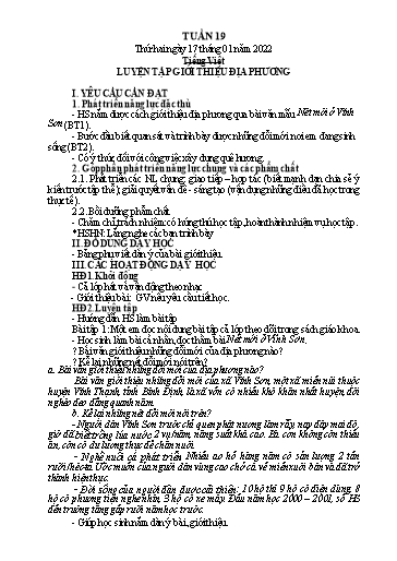Kế hoạch bài dạy Tiếng Việt + Toán 4 - Tuần 20 - Năm học 2021-2022 - Phan Đình Khôi