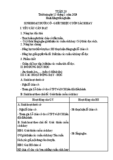 Kế hoạch bài dạy Tiếng Việt + Toán 4 - Tuần 20 - Năm học 2023-2024 - Phạm Thị Hương Giang