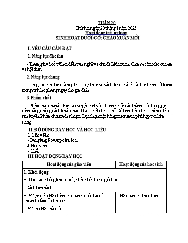 Kế hoạch bài dạy Tiếng Việt + Toán 4 - Tuần 20 - Năm học 2024-2025 - Phan Đình Khôi