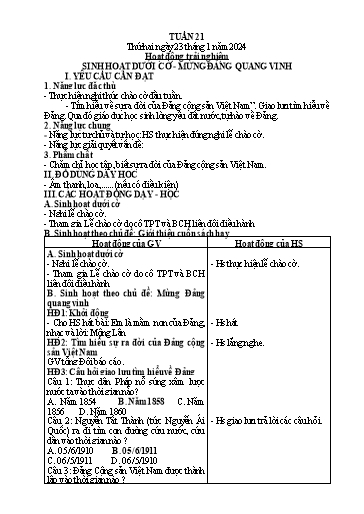 Kế hoạch bài dạy Tiếng Việt + Toán 4 - Tuần 21 - Năm học 2023-2024 - Phan Đình Khôi