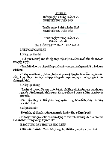 Kế hoạch bài dạy Tiếng Việt + Toán 4 - Tuần 21 - Năm học 2024-2025 - Phạm Thị Hương Giang