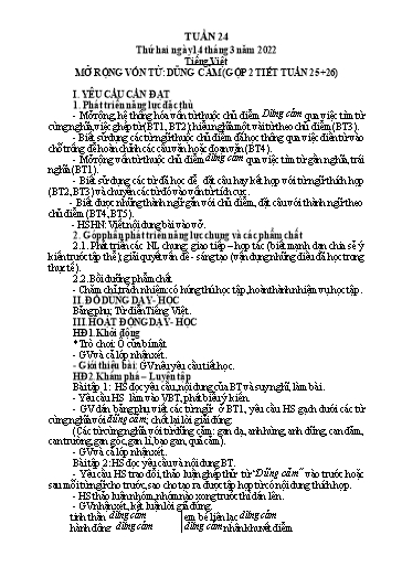 Kế hoạch bài dạy Tiếng Việt + Toán 4 - Tuần 24 - Năm học 2021-2022 - Phan Đình Khôi