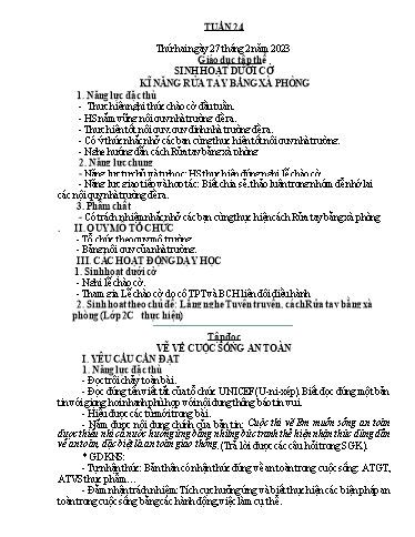 Kế hoạch bài dạy Tiếng Việt + Toán 4 - Tuần 24 - Năm học 2022-2023 - Phạm Thị Hương Giang