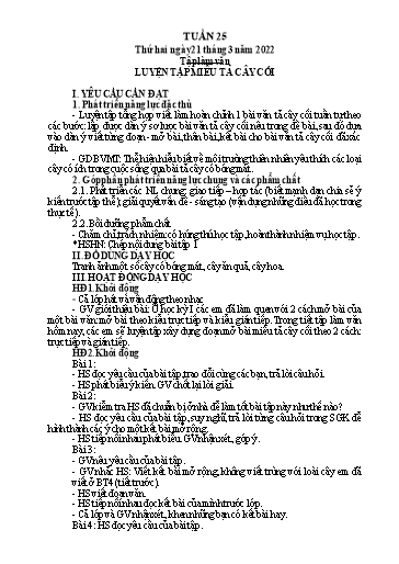 Kế hoạch bài dạy Tiếng Việt + Toán 4 - Tuần 26 - Năm học 2021-2022 - Phan Đình Khôi
