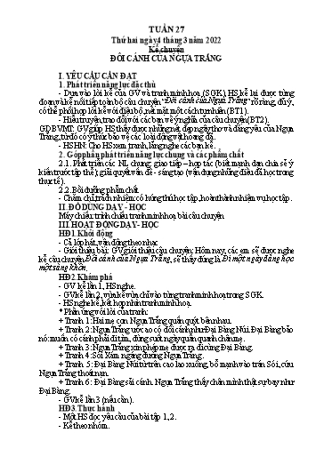 Kế hoạch bài dạy Tiếng Việt + Toán 4 - Tuần 27 - Năm học 2021-2022 - Phan Đình Khôi