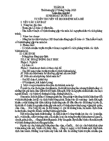 Kế hoạch bài dạy Tiếng Việt + Toán 4 - Tuần 28 - Năm học 2022-2023 - Phan Đình Khôi