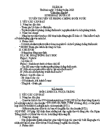 Kế hoạch bài dạy Tiếng Việt + Toán 4 - Tuần 29 - Năm học 2022-2023 - Phạm Thị Hương Giang