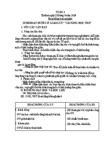 Kế hoạch bài dạy Tiếng Việt + Toán 4 - Tuần 3 - Năm học 2024-2025 - Phan Đình Khôi