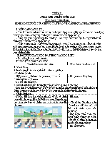 Kế hoạch bài dạy Tiếng Việt + Toán 4 - Tuần 31 - Năm học 2024-2025 - Phan Đình Khôi