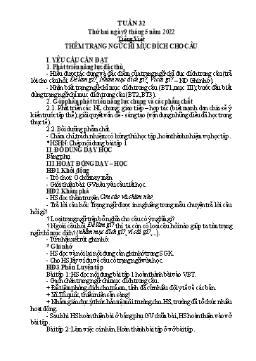 Kế hoạch bài dạy Tiếng Việt + Toán 4 - Tuần 32 - Năm học 2021-2022 - Phan Đình Khôi