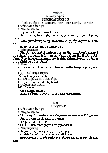 Kế hoạch bài dạy Tiếng Việt + Toán 4 - Tuần 4 - Năm học 2022-2023 - Phạm Thị Hương Giang
