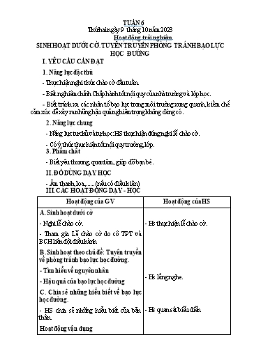 Kế hoạch bài dạy Tiếng Việt + Toán 4 - Tuần 6 - Năm học 2023-2024 - Phan Đình Khôi