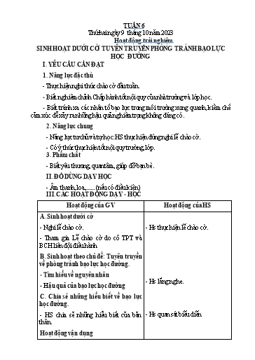 Kế hoạch bài dạy Tiếng Việt + Toán 4 - Tuần 6 - Năm học 2023-2024 - Phạm Thị Hương Giang