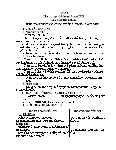 Kế hoạch bài dạy Tiếng Việt + Toán 4 - Tuần 6 - Năm học 2024-2025 - Phan Đình Khôi