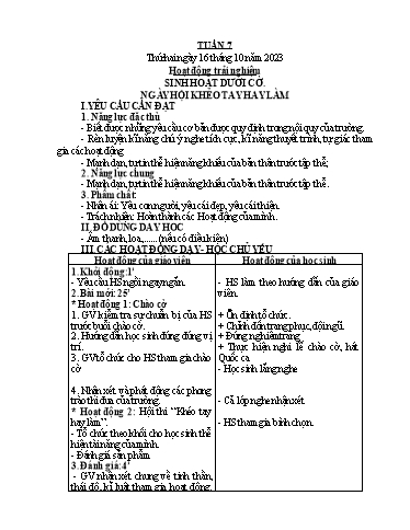Kế hoạch bài dạy Tiếng Việt + Toán 4 - Tuần 7 - Năm học 2023-2024 - Phan Đình Khôi