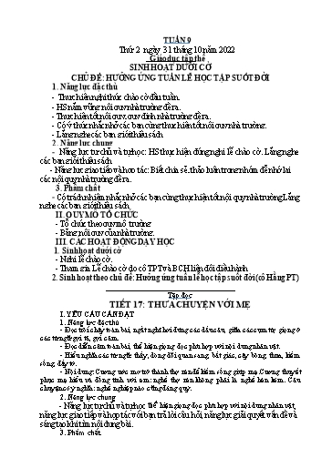 Kế hoạch bài dạy Tiếng Việt + Toán 4 - Tuần 9 - Năm học 2022-2023 - Phạm Thị Hương Giang