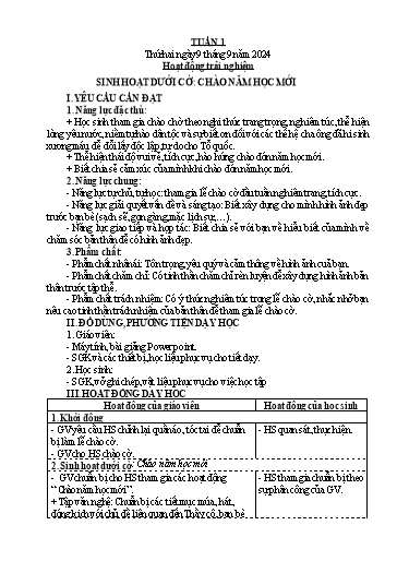 Kế hoạch bài dạy Tiếng Việt + Toán 5 - Tuần 1 - Năm học 2024-2025 - Phan Thị Hồng Thương