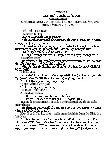 Kế hoạch bài dạy Tiếng Việt + Toán 5 - Tuần 15 - Năm học 2023-2024 - Phan Thị Hồng Thương