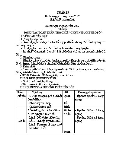 Kế hoạch bài dạy Tiếng Việt + Toán 5 - Tuần 17 - Năm học 2021-2022 - Phan Thị Hồng Thương