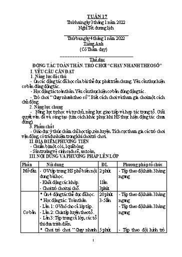 Kế hoạch bài dạy Tiếng Việt + Toán 5 - Tuần 17 - Năm học 2021-2022 - Phạm Thị Hương Giang