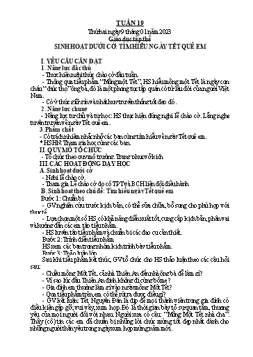 Kế hoạch bài dạy Tiếng Việt + Toán 5 - Tuần 19 - Năm học 2022-2023 - Phan Thị Hồng Thương