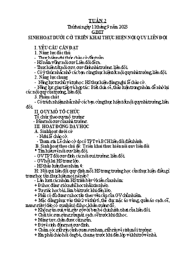 Kế hoạch bài dạy Tiếng Việt + Toán 5 - Tuần 2 - Năm học 2023-2024 - Phan Thị Hồng Thương
