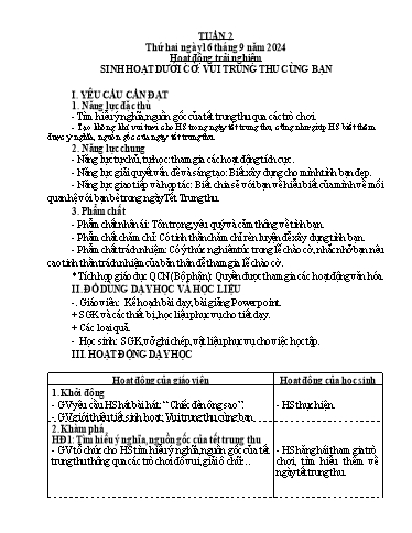 Kế hoạch bài dạy Tiếng Việt + Toán 5 - Tuần 2 - Năm học 2024-2025 - Phan Thị Hồng Thương