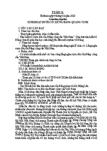 Kế hoạch bài dạy Tiếng Việt + Toán 5 - Tuần 21 - Năm học 2022-2023 - Phan Thị Hồng Thương