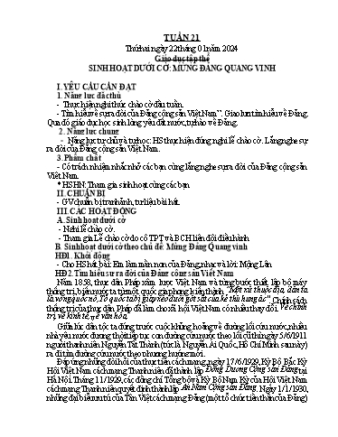 Kế hoạch bài dạy Tiếng Việt + Toán 5 - Tuần 21 - Năm học 2023-2024 - Phan Thị Hồng Thương