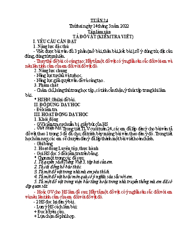 Kế hoạch bài dạy Tiếng Việt + Toán 5 - Tuần 24 - Năm học 2021-2022 - Phan Thị Hồng Thương