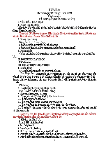 Kế hoạch bài dạy Tiếng Việt + Toán 5 - Tuần 24 - Năm học 2021-2022 - Phạm Thị Hương Giang