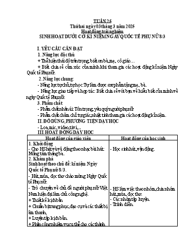 Kế hoạch bài dạy Tiếng Việt + Toán 5 - Tuần 25 - Năm học 2024-2025 - Phan Thị Hồng Thương