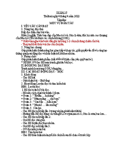 Kế hoạch bài dạy Tiếng Việt + Toán 5 - Tuần 27 - Năm học 2021-2022 - Phan Thị Hồng Thương