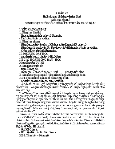 Kế hoạch bài dạy Tiếng Việt + Toán 5 - Tuần 27 - Năm học 2023-2024 - Phan Thị Hồng Thương
