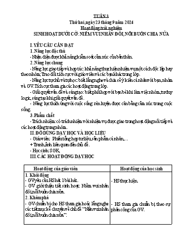 Kế hoạch bài dạy Tiếng Việt + Toán 5 - Tuần 3 - Năm học 2024-2025 - Phan Thị Hồng Thương